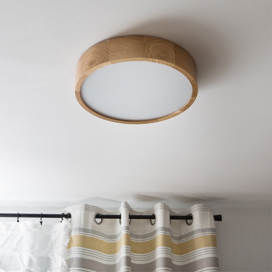Brilagi - LED mennyezeti lámpa CARVALHO 2xE27/15W/230V tölgy, átm. 37,5 cm