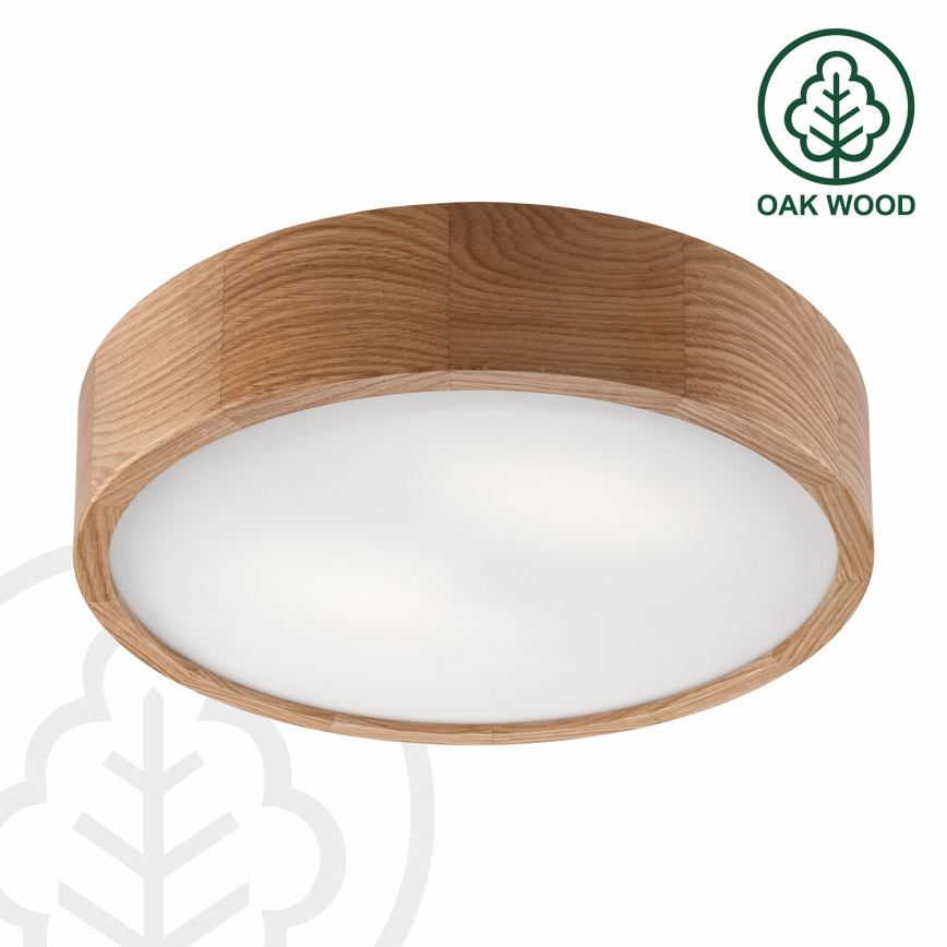 Brilagi - LED mennyezeti lámpa CARVALHO 2xE27/15W/230V tölgy, átm. 37,5 cm