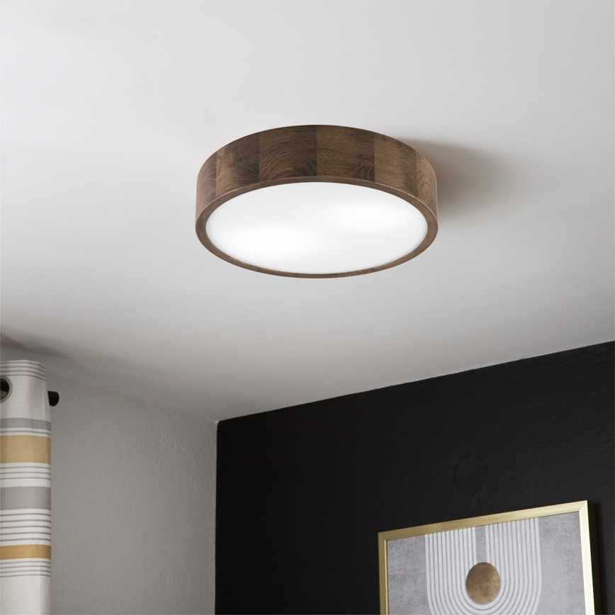 Brilagi - LED mennyezeti lámpa CARVALHO 2xE27/15W/230V tölgy, dió, átm. 37 cm