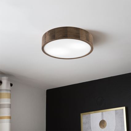 Brilagi - LED Mennyezeti lámpa CARVALHO 2xE27/60W/230V tölgy dió átm. 37 cm