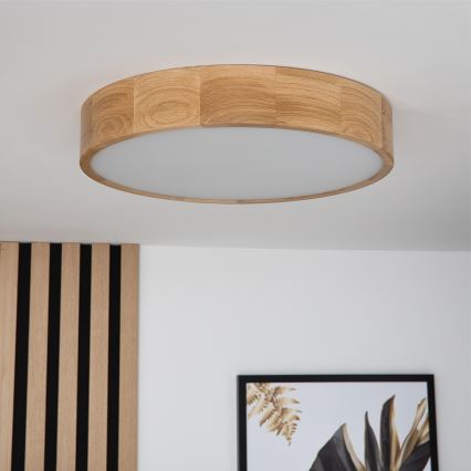 Brilagi - LED Mennyezeti lámpa CARVALHO 3xE27/60W/230V tölgy átmérő 47,5 cm