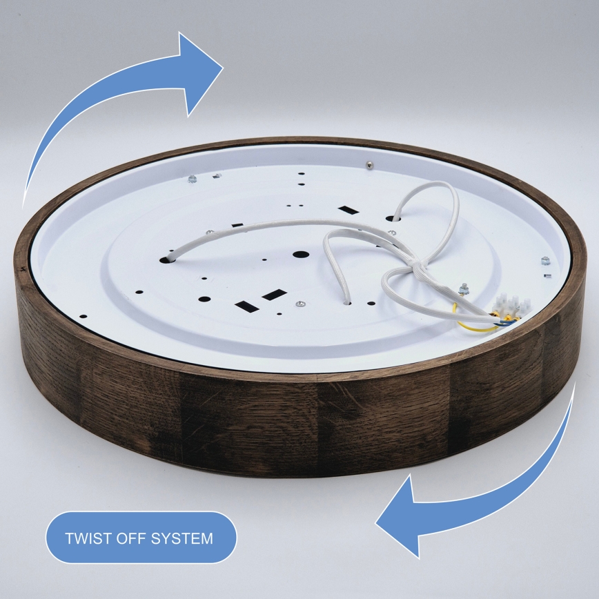 Brilagi - LED Mennyezeti lámpa CARVALHO 3xE27/60W/230V tölgy dió átm. 47 cm