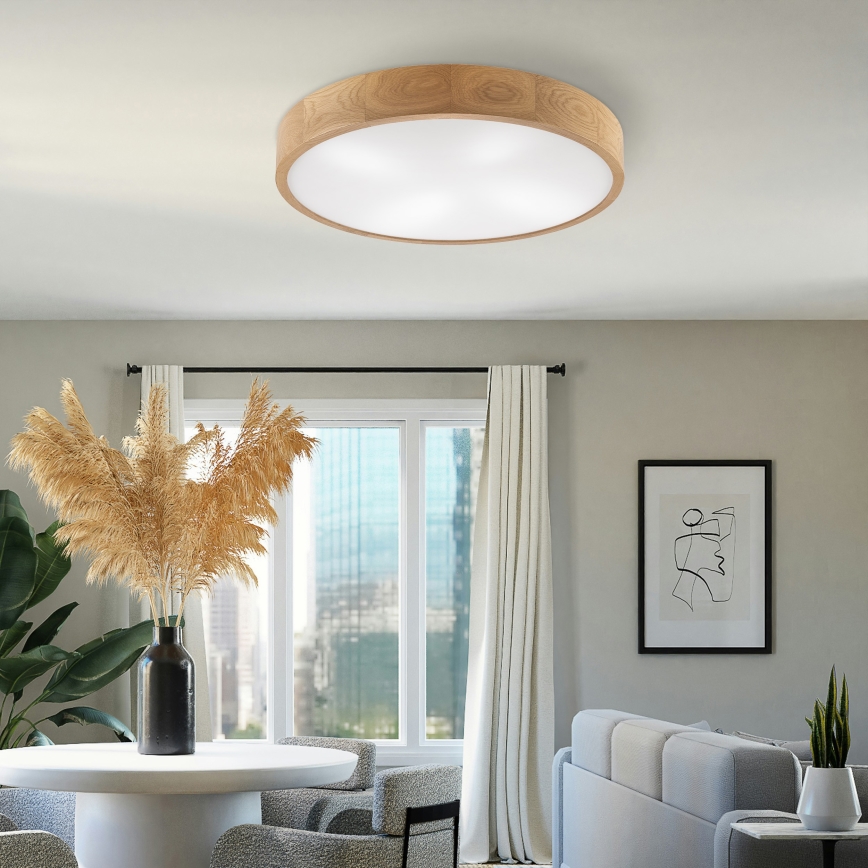 Brilagi - LED mennyezeti lámpa CARVALHO 4xE27/60W/230V tölgy, átmérő 57,5 cm