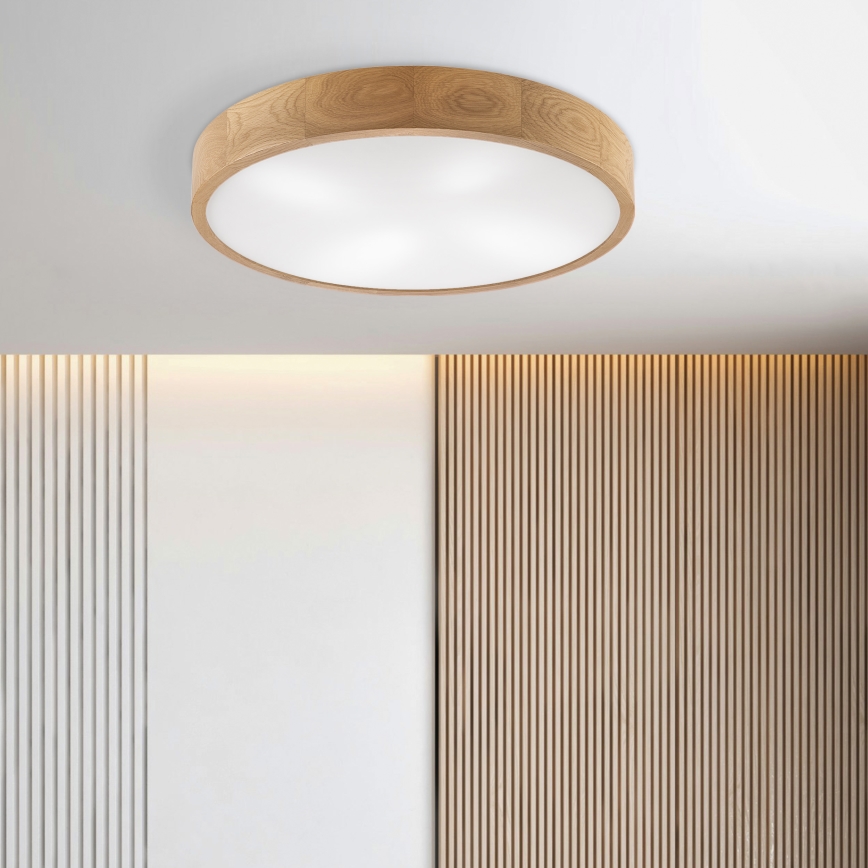 Brilagi - LED mennyezeti lámpa CARVALHO 4xE27/60W/230V tölgy, átmérő 57,5 cm