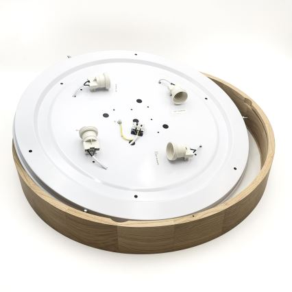 Brilagi - LED mennyezeti lámpa CARVALHO 4xE27/60W/230V tölgy, átmérő 57,5 cm