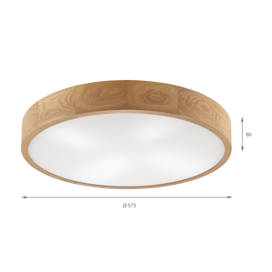 Brilagi - LED mennyezeti lámpa CARVALHO 4xE27/60W/230V tölgy, átmérő 57,5 cm