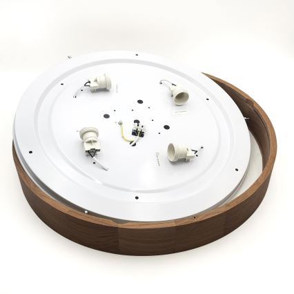 Brilagi - LED mennyezeti lámpa CARVALHO 4xE27/60W/230V tölgy-cseresznye átm. 57,5 cm