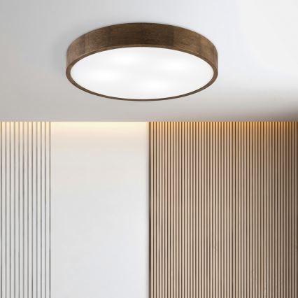 Brilagi - LED mennyezeti lámpa CARVALHO 4xE27/60W/230V tölgy-dió átm. 57,5 cm