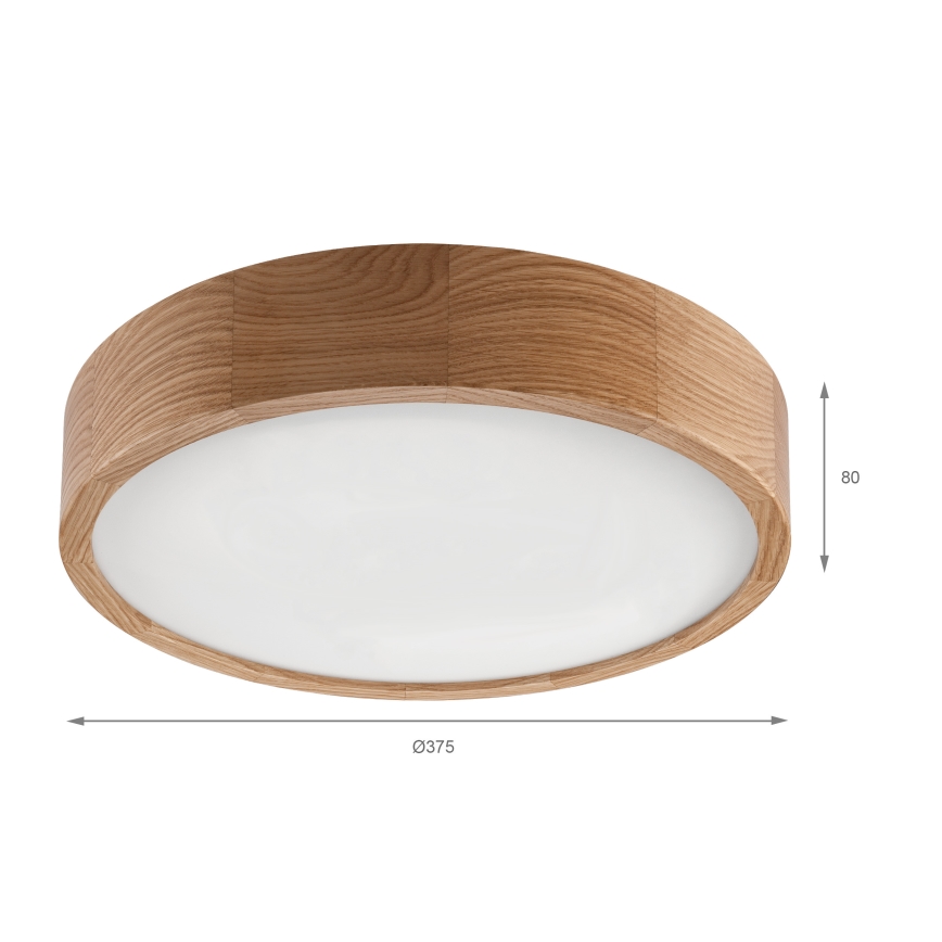 Brilagi - LED mennyezeti lámpa CARVALHO LED/36W/230V tölgy átm. 37,5 cm
