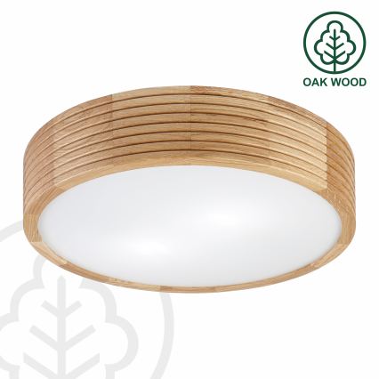 Brilagi - LED mennyezeti lámpa CARVALHO MODERN 2xE27/60W/230V átm. 37,5 cm tölgy