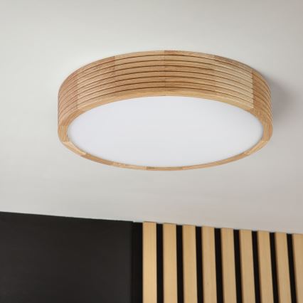 Brilagi - LED mennyezeti lámpa CARVALHO MODERN 2xE27/60W/230V átm. 37,5 cm tölgy