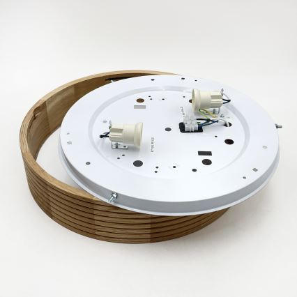 Brilagi - LED mennyezeti lámpa CARVALHO MODERN 2xE27/60W/230V átm. 37,5 cm tölgy