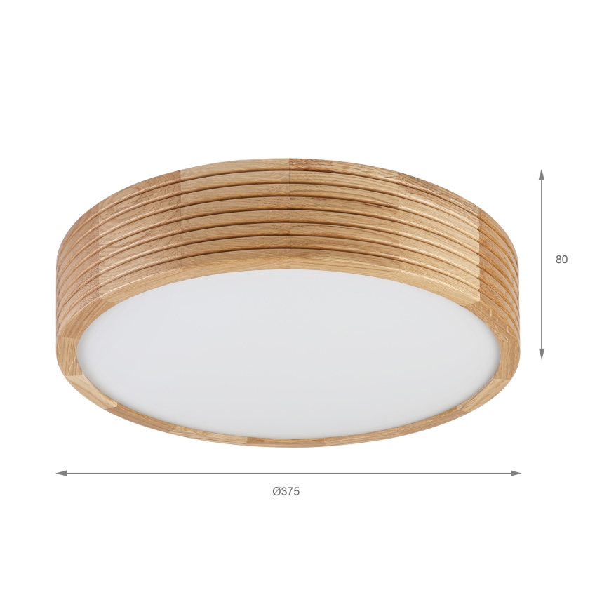 Brilagi - LED mennyezeti lámpa CARVALHO MODERN 2xE27/60W/230V átm. 37,5 cm tölgy