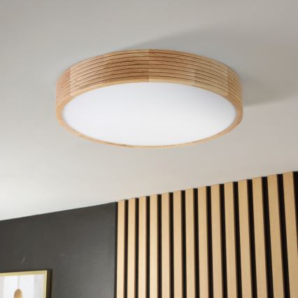 Brilagi - LED mennyezeti lámpa CARVALHO MODERN 3xE27/60W/230V átmérő 47,5 cm tölgy