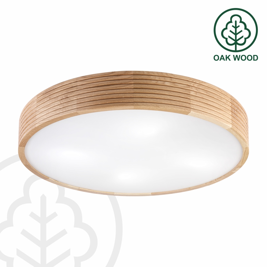Brilagi - LED mennyezeti lámpa CARVALHO MODERN 4xE27/60W/230V tölgyszínű, átm. 57,5 cm