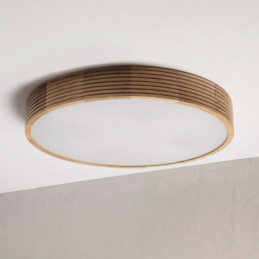 Brilagi - LED mennyezeti lámpa CARVALHO MODERN 4xE27/60W/230V tölgyszínű, átm. 57,5 cm
