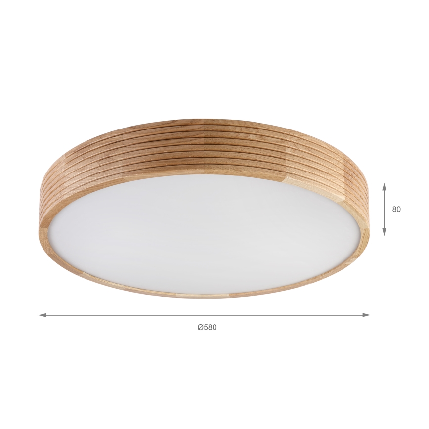 Brilagi - LED mennyezeti lámpa CARVALHO MODERN 4xE27/60W/230V tölgyszínű, átm. 57,5 cm