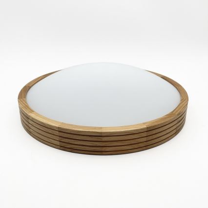 Brilagi - LED mennyezeti lámpatest CARVALHO MODERN SLIM 2xE27/60W/230V, átmérő 37,5 cm, tölgy
