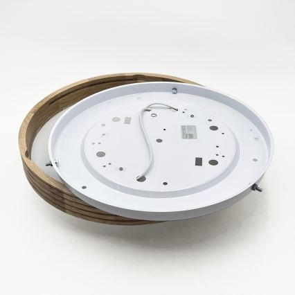 Brilagi - LED mennyezeti lámpatest CARVALHO MODERN SLIM 2xE27/60W/230V, átmérő 37,5 cm, tölgy