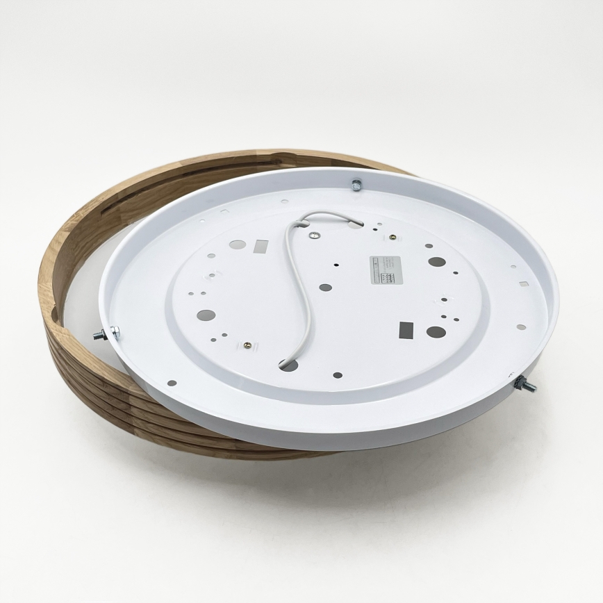 Brilagi - LED mennyezeti lámpatest CARVALHO MODERN SLIM 2xE27/60W/230V, átmérő 37,5 cm, tölgy