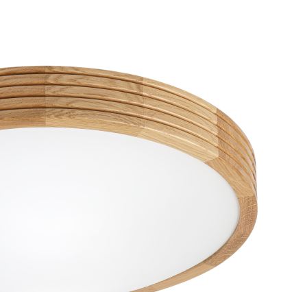 Brilagi - LED mennyezeti lámpatest CARVALHO MODERN SLIM 2xE27/60W/230V, átmérő 37,5 cm, tölgy