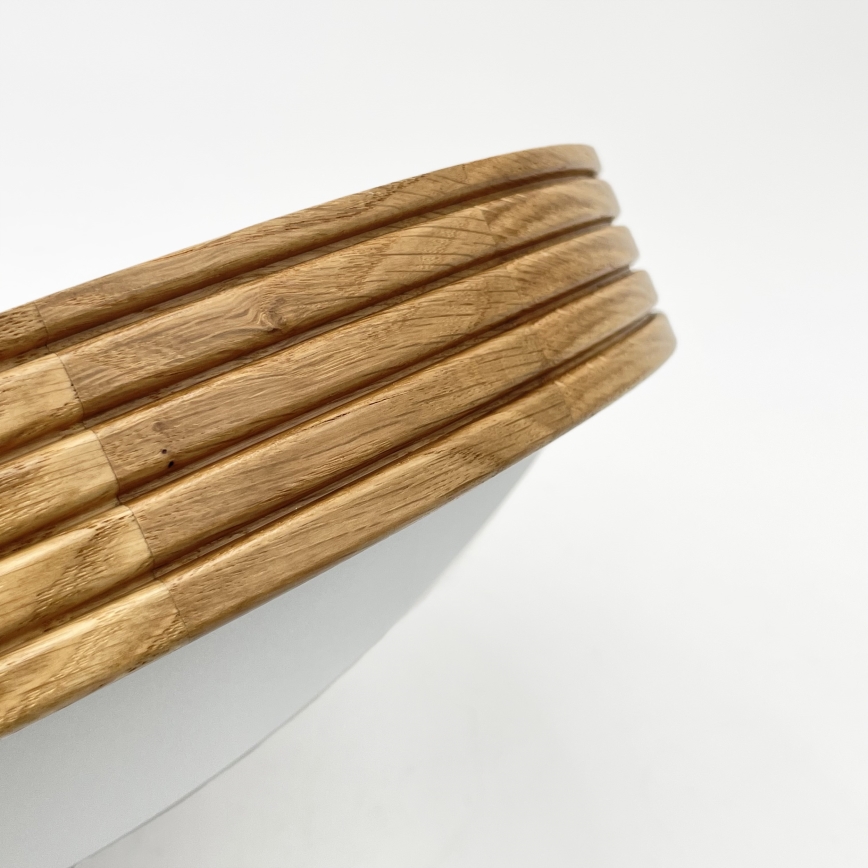 Brilagi - LED mennyezeti lámpatest CARVALHO MODERN SLIM 2xE27/60W/230V, átmérő 37,5 cm, tölgy