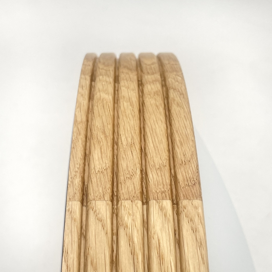 Brilagi - LED mennyezeti lámpatest CARVALHO MODERN SLIM 2xE27/60W/230V, átmérő 37,5 cm, tölgy