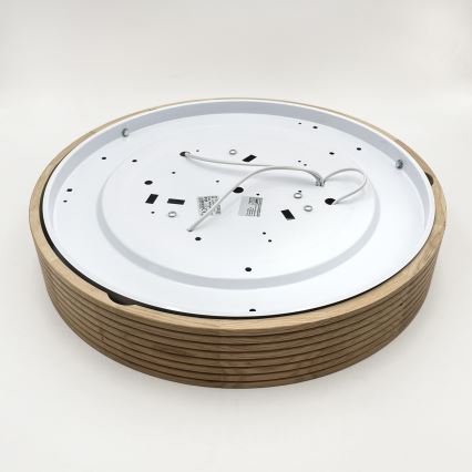 Brilagi - LED mennyezeti lámpa CARVALHO MODERN SLIM 3xE27/60W/230V átm. 47,5 cm tölgy