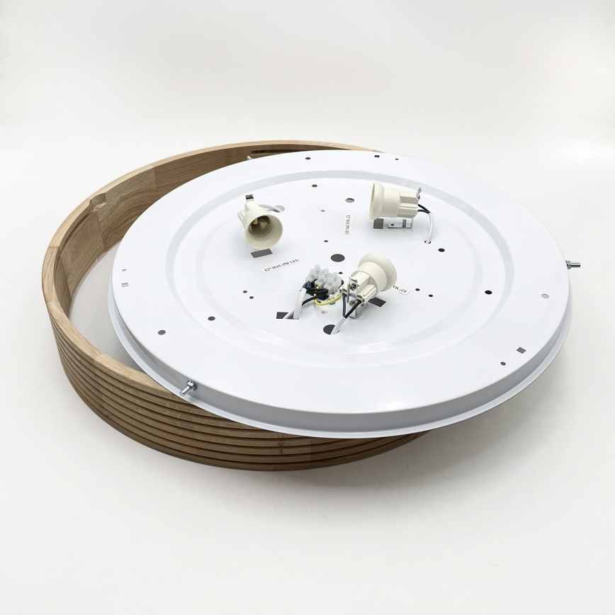 Brilagi - LED mennyezeti lámpa CARVALHO MODERN SLIM 3xE27/60W/230V átm. 47,5 cm tölgy