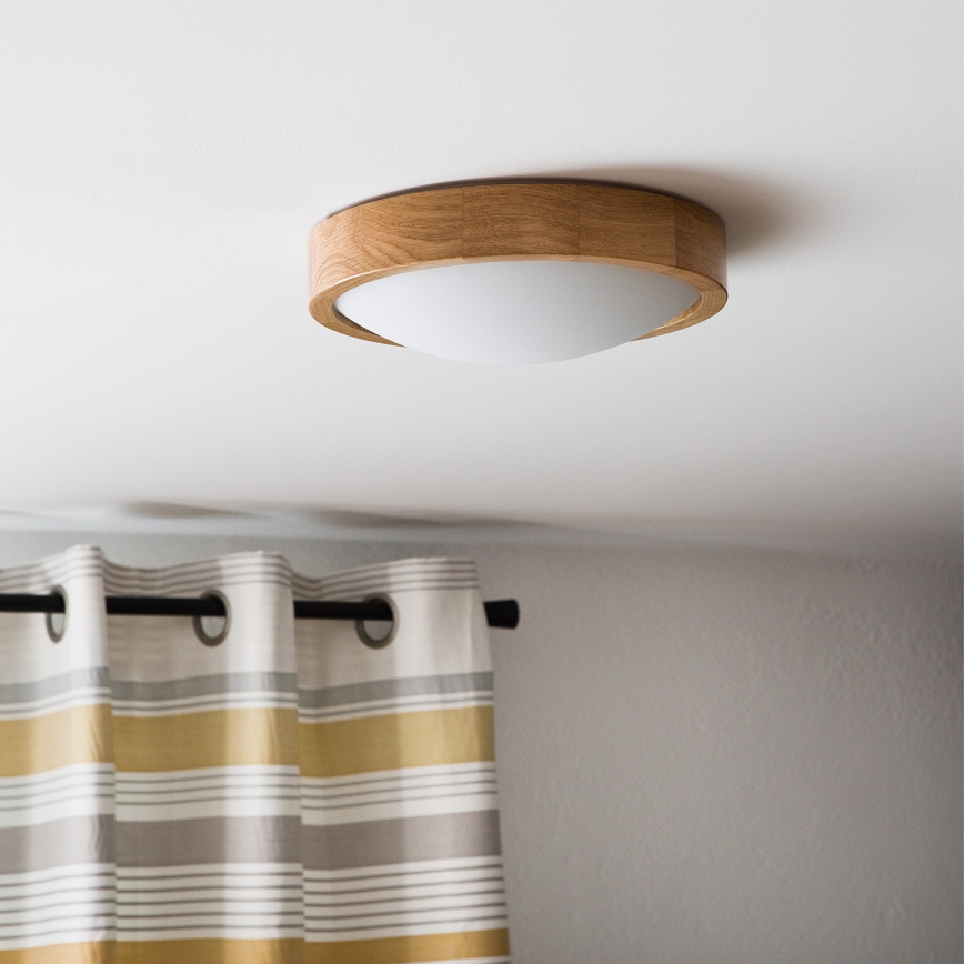 Brilagi - LED mennyezeti lámpa CARVALHO SLIM 1xE27/15W/230V tölgy átm. 27 cm