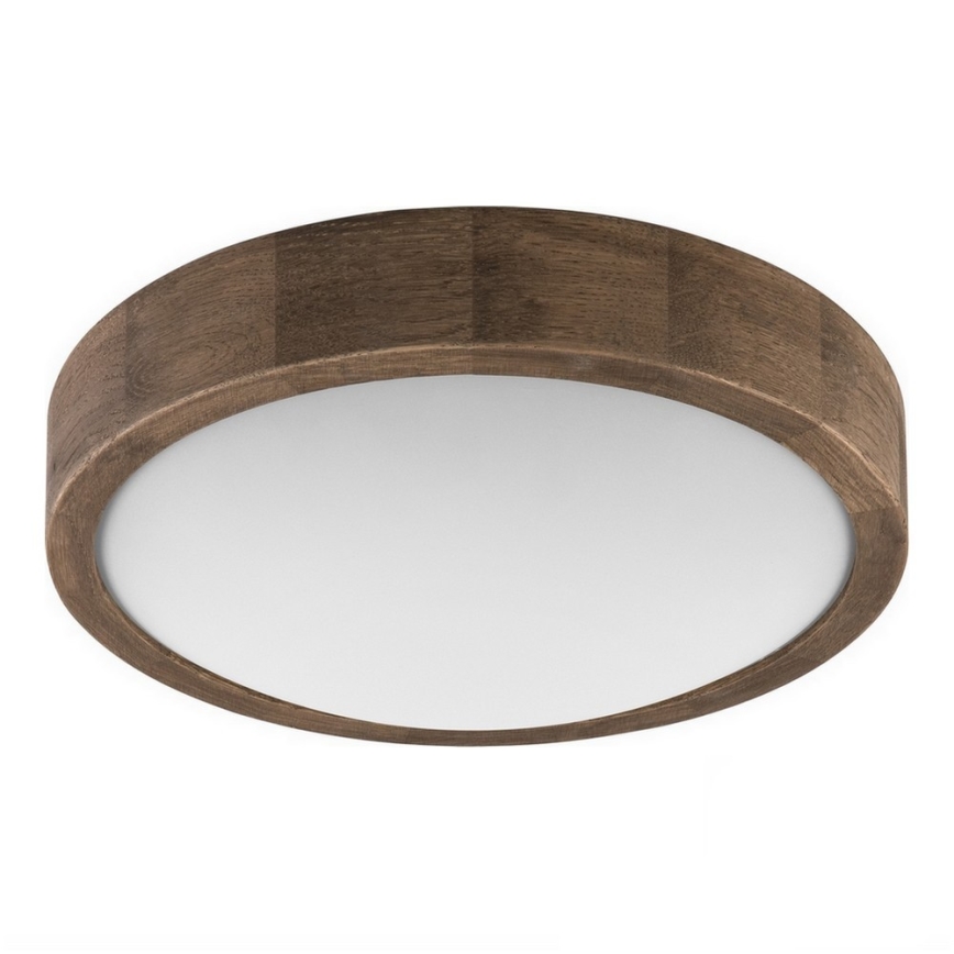 Brilagi - LED mennyezeti lámpa CARVALHO SLIM 1xE27/15W/230V tölgy-dió átm. 27 cm