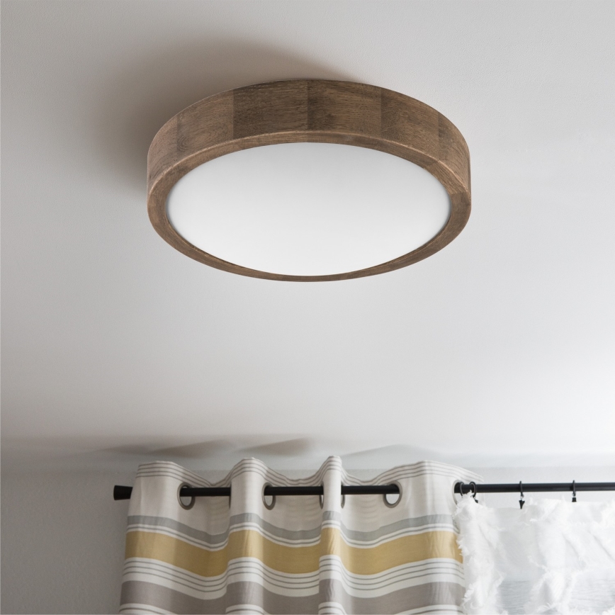 Brilagi - LED mennyezeti lámpa CARVALHO SLIM 1xE27/60W/230V tölgy dió átm. 27 cm