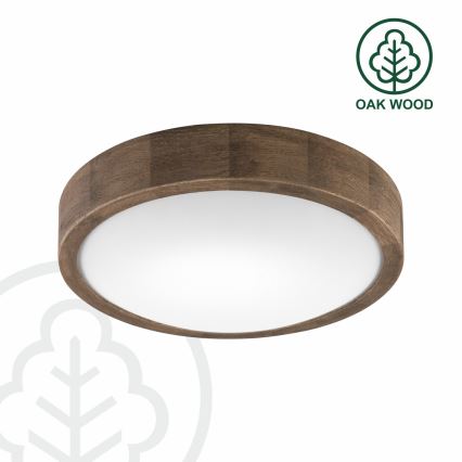 Brilagi - LED mennyezeti lámpa CARVALHO SLIM 1xE27/60W/230V tölgy dió átm. 27 cm
