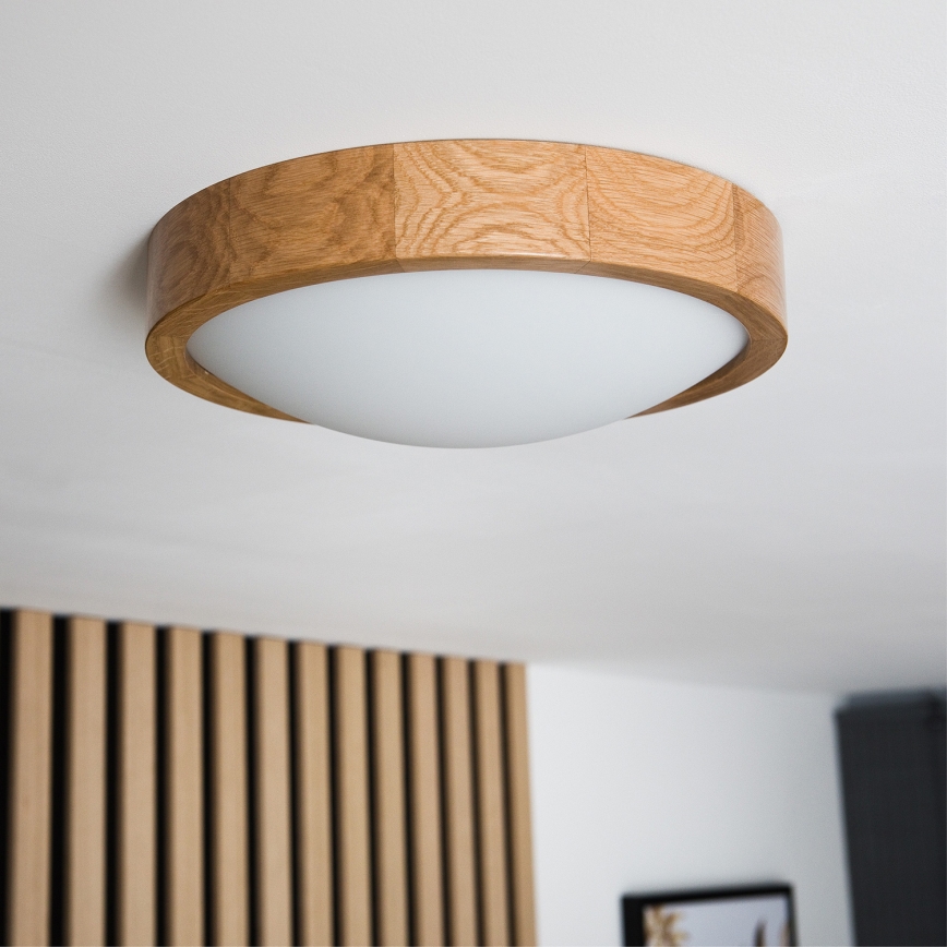 Brilagi - LED Mennyezeti lámpa CARVALHO SLIM 1xE27/60W/230V tölgy átmérő 27 cm