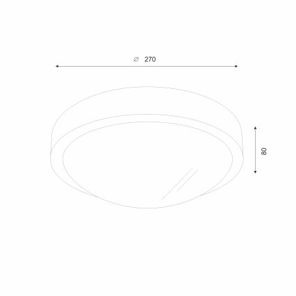 Brilagi - LED Mennyezeti lámpa CARVALHO SLIM 1xE27/60W/230V tölgy cseresznye átm. 27 cm