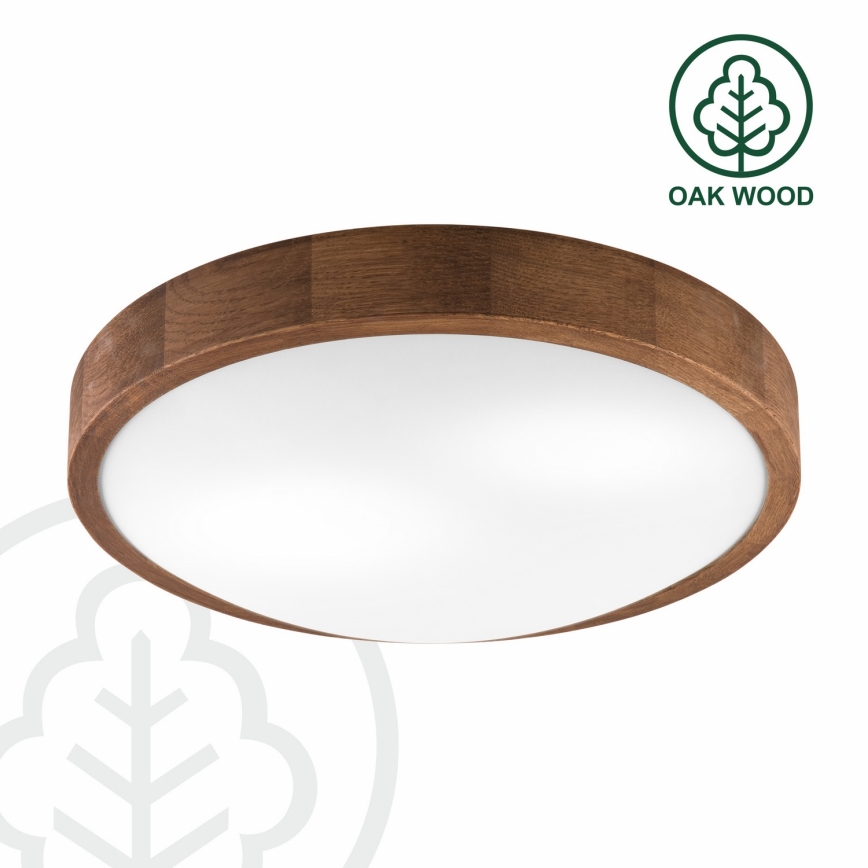 Brilagi - LED mennyezeti lámpa CARVALHO SLIM 2xE27/15W/230V tölgy-cseresznye átmérő 37 cm