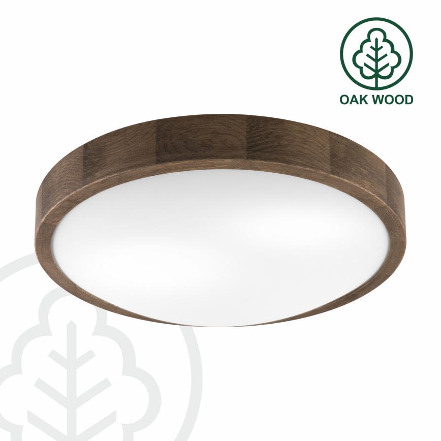 Brilagi - LED Mennyezeti lámpa CARVALHO SLIM 2xE27/60W/230V tölgy dió átmérő 37 cm