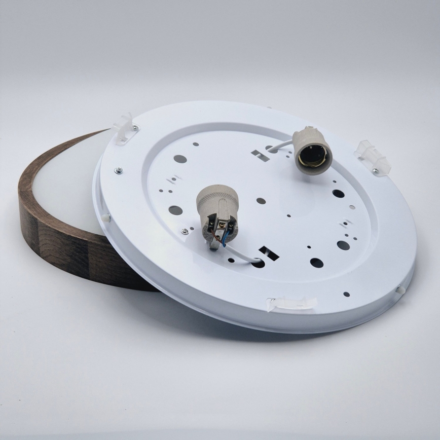 Brilagi - LED Mennyezeti lámpa CARVALHO SLIM 2xE27/60W/230V tölgy dió átmérő 37 cm