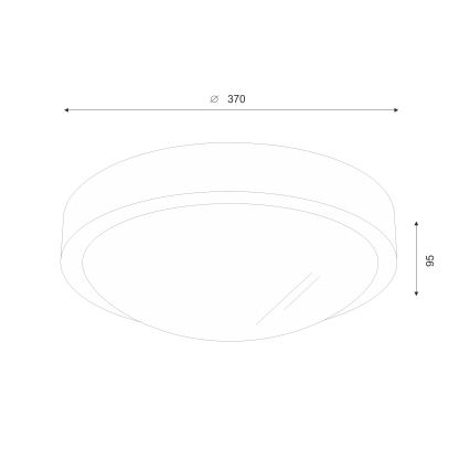 Brilagi - LED Mennyezeti lámpa CARVALHO SLIM 2xE27/60W/230V tölgy dió átmérő 37 cm