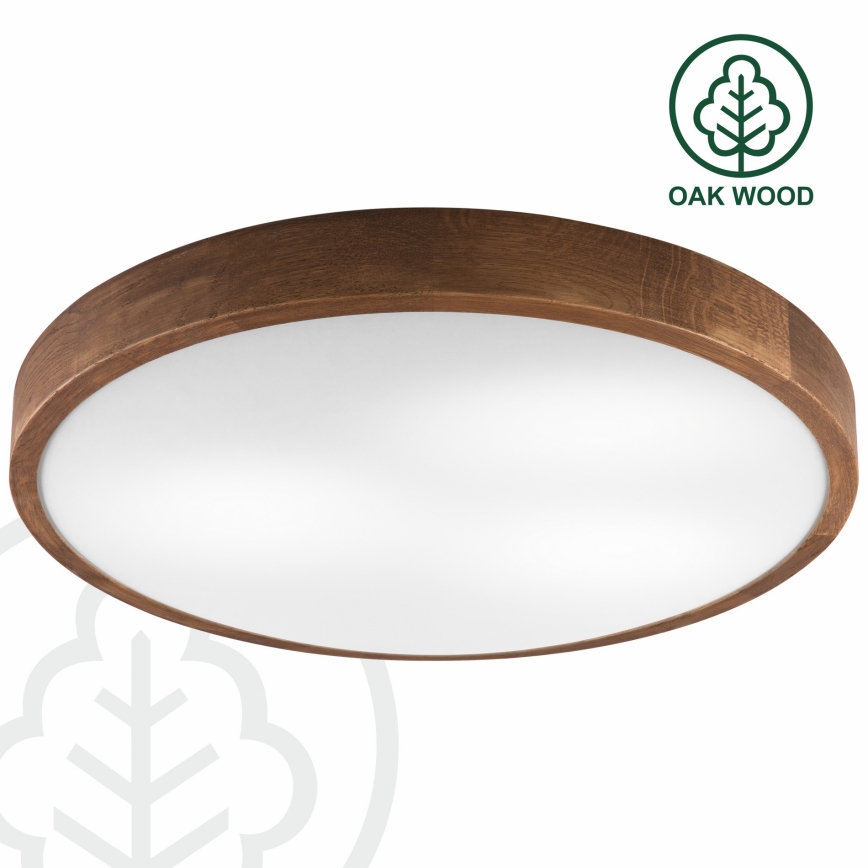 Brilagi - LED mennyezeti lámpa CARVALHO SLIM 3xE27/15W/230V tölgy-cseresznye átm. 47 cm