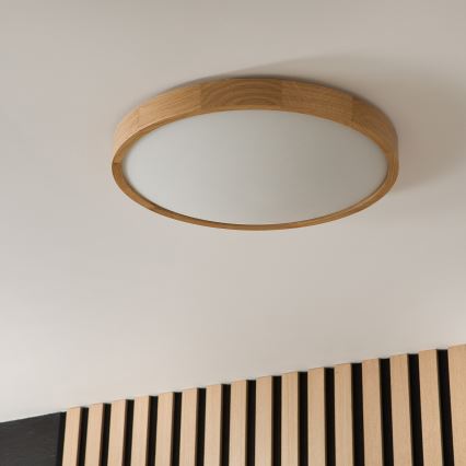 Brilagi - LED mennyezeti lámpa CARVALHO SLIM 3xE27/15W/230V tölgy Ø 47 cm