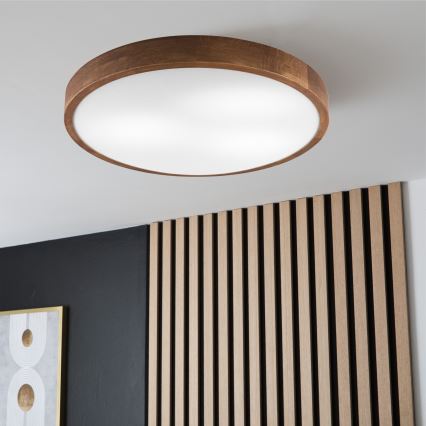 Brilagi - LED Mennyezeti lámpa CARVALHO SLIM 3xE27/60W/230V tölgy cseresznye átmérő 47 cm