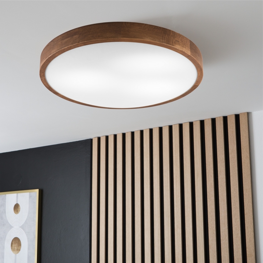 Brilagi - LED Mennyezeti lámpa CARVALHO SLIM 3xE27/60W/230V tölgy cseresznye átmérő 47 cm