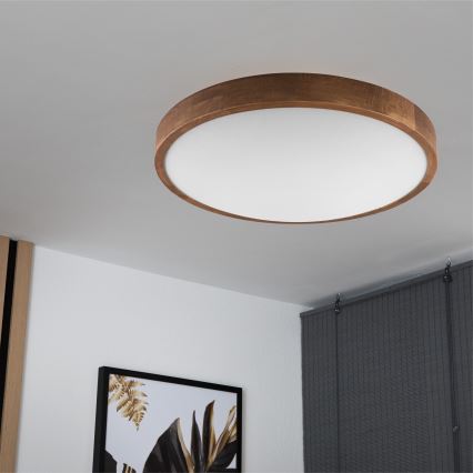 Brilagi - LED Mennyezeti lámpa CARVALHO SLIM 3xE27/60W/230V tölgy cseresznye átmérő 47 cm