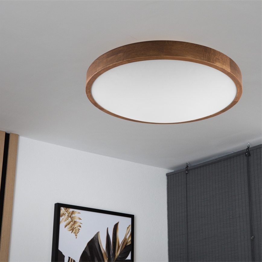 Brilagi - LED Mennyezeti lámpa CARVALHO SLIM 3xE27/60W/230V tölgy cseresznye átmérő 47 cm