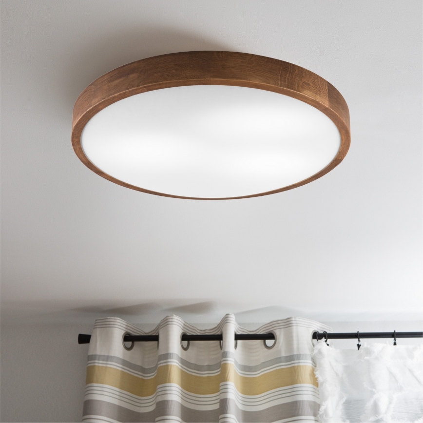 Brilagi - LED Mennyezeti lámpa CARVALHO SLIM 3xE27/60W/230V tölgy cseresznye átmérő 47 cm