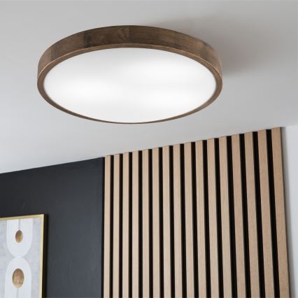 Brilagi - LED mennyezeti lámpa CARVALHO SLIM 3xE27/60W/230V tölgy dió átmérő 47 cm
