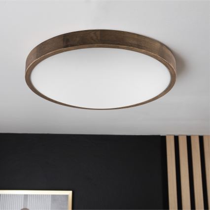 Brilagi - LED mennyezeti lámpa CARVALHO SLIM 3xE27/60W/230V tölgy dió átmérő 47 cm