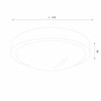 Brilagi - LED mennyezeti lámpa CARVALHO SLIM 3xE27/60W/230V tölgy dió átmérő 47 cm