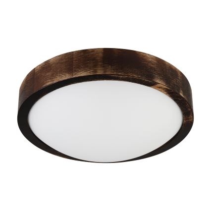 Brilagi - LED mennyezeti lámpa CARVALHO SLIM SMOKEY LED/20W/230V tölgy átm. 27,5 cm